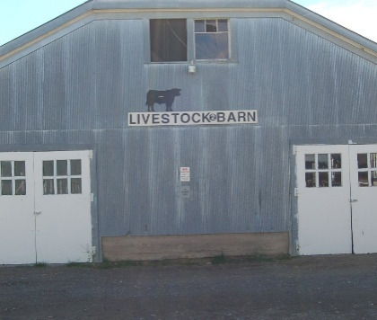 Outside view of the east livestock barn