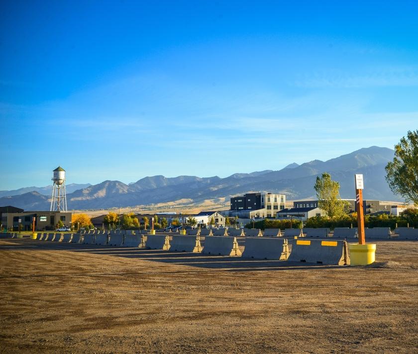 The parking lots